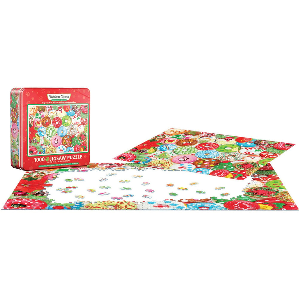 Christmas Donuts 1000 Piece Jigsaw Puzzle in Tin Eurographics (ONLINE ORDER ONLY)