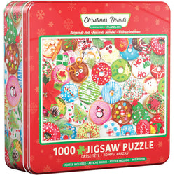 Christmas Donuts 1000 Piece Jigsaw Puzzle in Tin Eurographics (ONLINE ORDER ONLY)