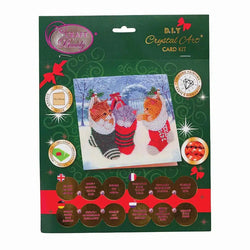 Christmas Kittens Crystal Art Card Kit Craft Buddy (ONLINE ORDER ONLY)