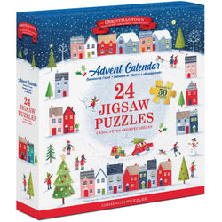 Christmas Town Advent Calendar - 24 Set of 50 Piece Mini Jigsaw Puzzles Eurographics (ONLINE ORDER ONLY)