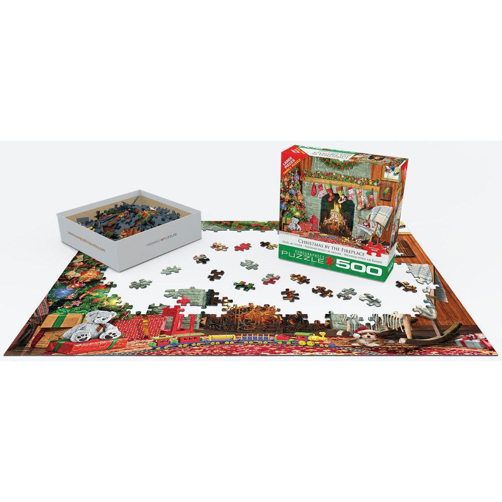 Christmas by the Fireplace 500 Piece Jigsaw Puzzle Eurographics (ONLINE ORDER ONLY)