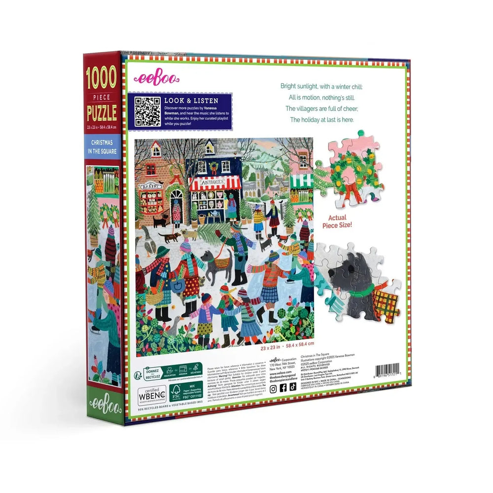 Christmas in the Square 1000 Piece Jigsaw Puzzle eeBoo (ONLINE ORDER ONLY)