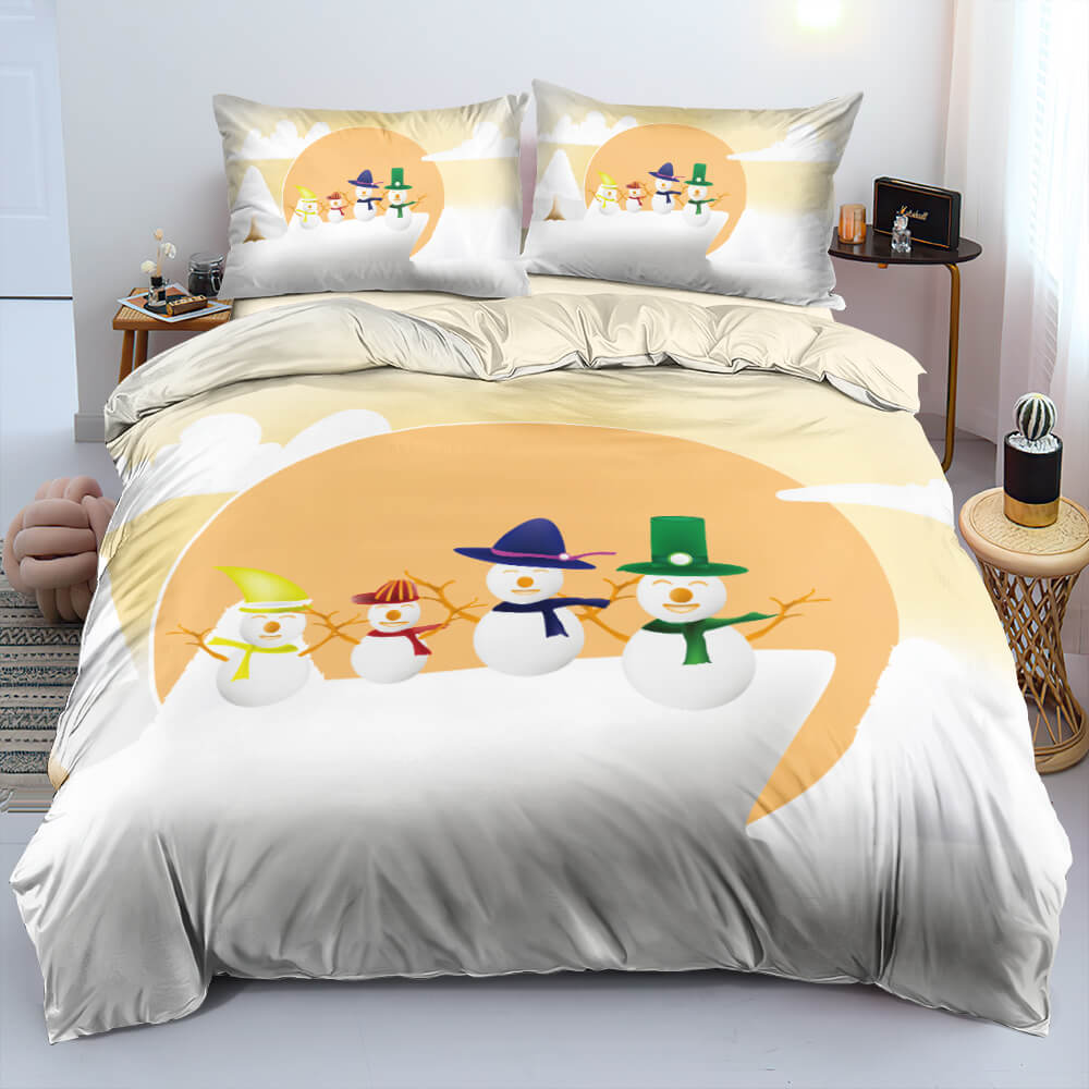 Christmas Bedding Set Duvet Cover Pillowcases Quilt Bed Linen Textiles (Online Order Only)