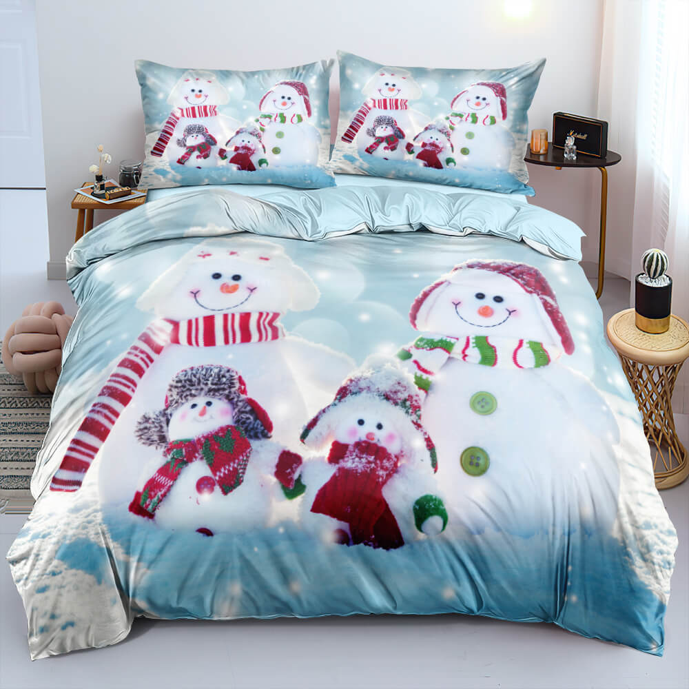 Christmas Bedding Set Duvet Cover Pillowcases Quilt Bed Linen Textiles (Online Order Only)