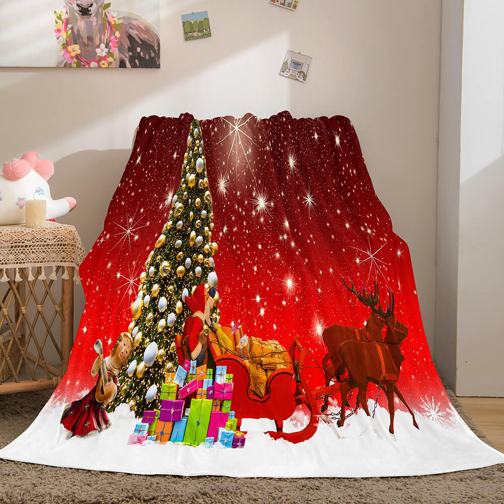 Christmas Decorations Flannel Fleece Throw Cosplay Blanket (Online Order Only)