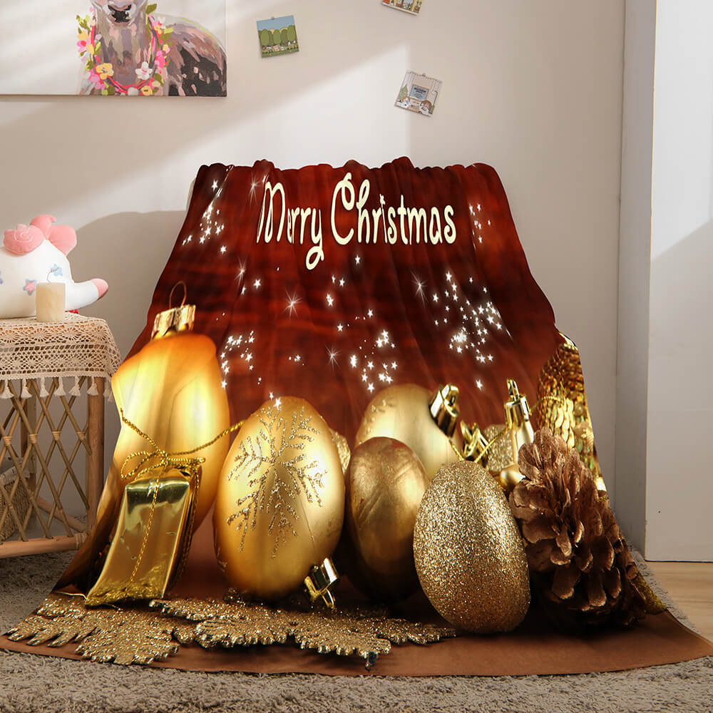 Christmas Theme Flannel Fleece Throw Cosplay Blanket (Online Order Only)