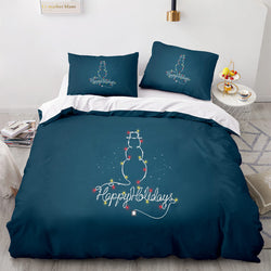 Christmas Tree Pattern Bedding Sets Quilt Cover Without Filler (Online Order Only)