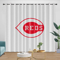 Cincinnati Reds Curtains Blackout Window Drapes Room Decoration (Online Order Only)