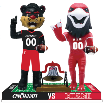 Cincinnati vs. Miami Football Rivalry Bobblehead (Presale) (ONLINE ORDER ONLY)
