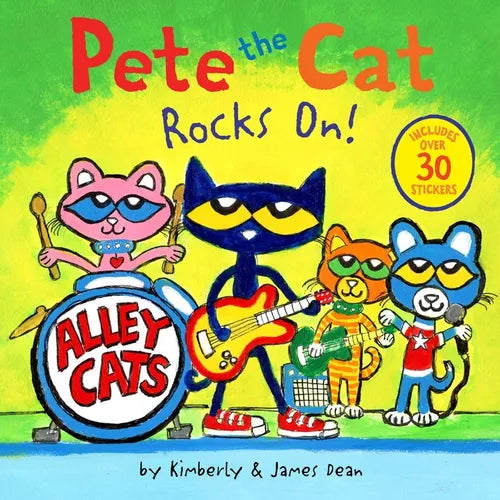 Pete the Cat Rocks On!: Includes Over 30 Stickers! - Paperback (ONLINE ORDER ONLY)
