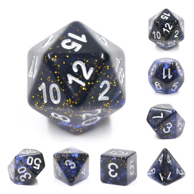 Clear Night Sky RPG Dice Set (ONLINE ORDER ONLY)