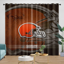 Cleveland Browns Curtains Blackout Window Drapes Room Decoration (Online Order Only)