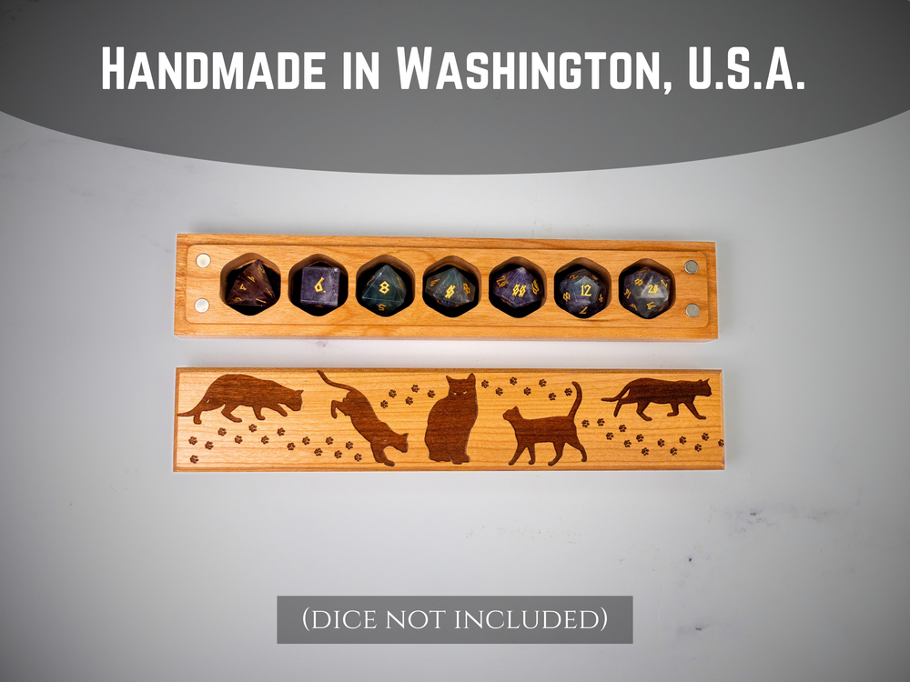 Cats | Engraved Council of 7 Dice Vault (ONLINE ORDER ONLY)
