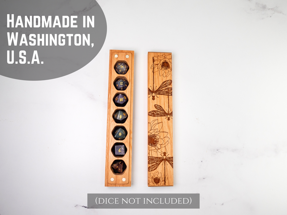 Dragonflies | Engraved Council of 7 Dice Vault (ONLINE ORDER ONLY)