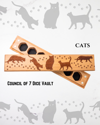 Cats | Engraved Council of 7 Dice Vault (ONLINE ORDER ONLY)