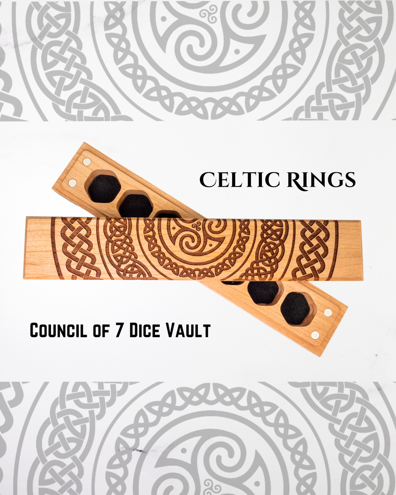 Celtic Rings | Engraved Council of 7 Dice Vault (ONLINE ORDER ONLY)