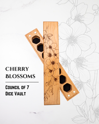 Cherry Blossoms | Engraved Council of 7 Dice Vault (ONLINE ORDER ONLY)