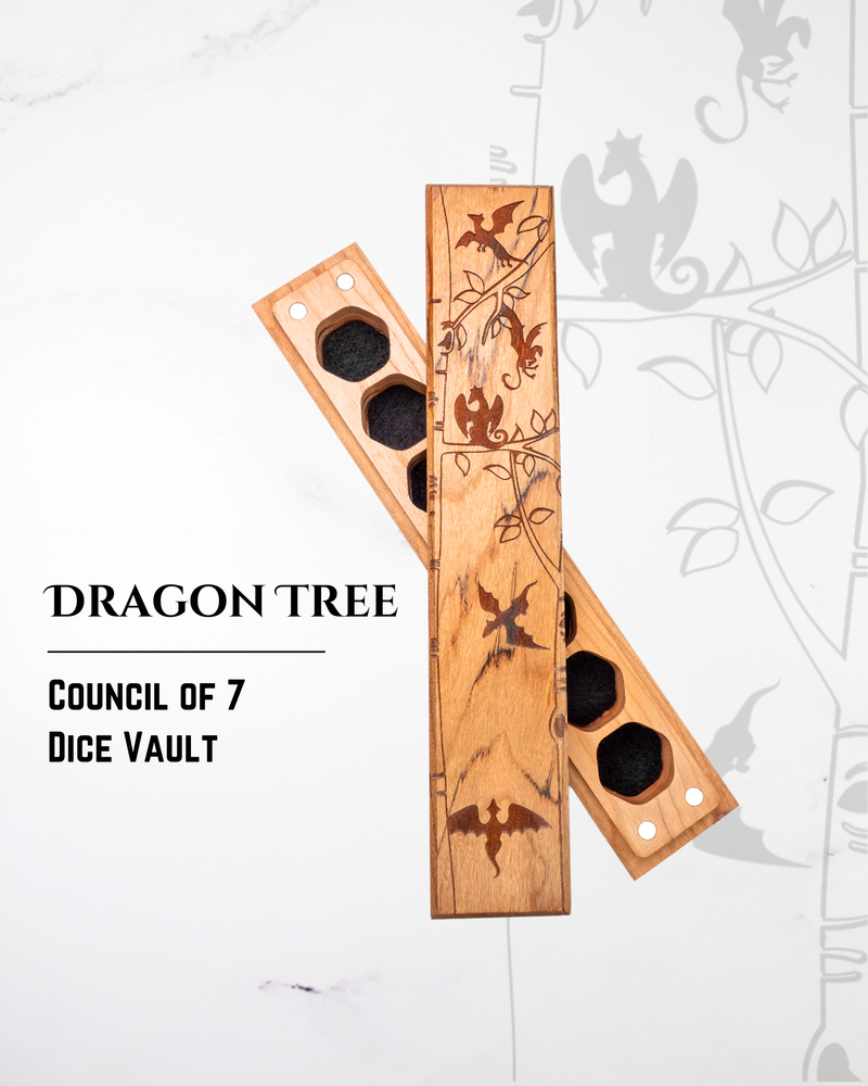 Dragon Tree | Engraved Council of 7 Dice Vault (ONLINE ORDER ONLY)