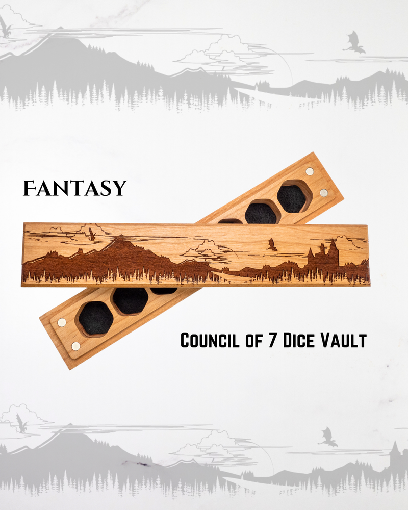 Fantasy | Engraved Council of 7 Dice Vault (ONLINE ORDER ONLY)