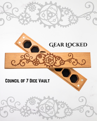 Gear Locked | Engraved Council of 7 Dice Vault (ONLINE ORDER ONLY)