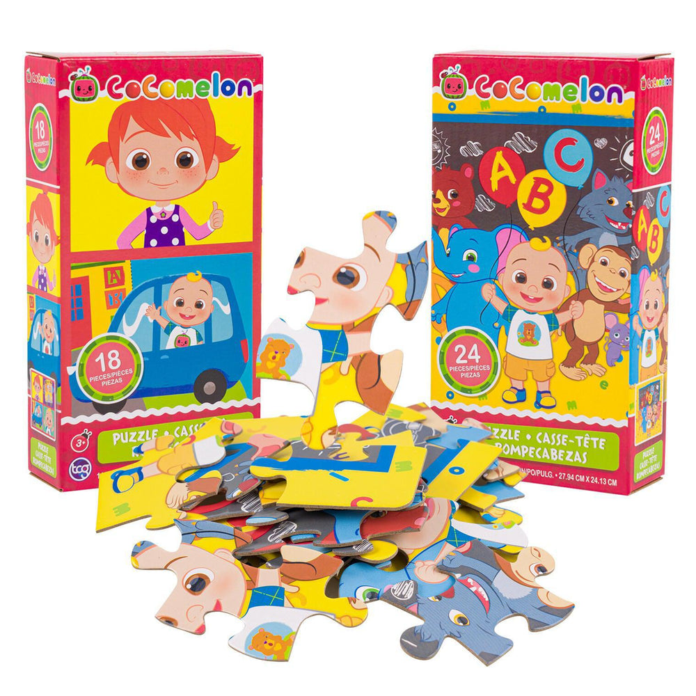 CoComelon Set of 2 Kid Puzzles 18 & 24 Piece Jigsaw Puzzles Sure Lox
