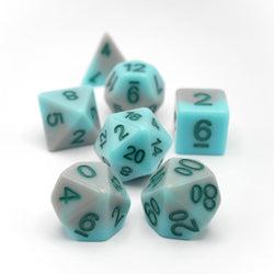 Coastal Memories - 7 Piece DnD Dice Set | Acrylic RPG Gaming Dice (ONLINE ORDER ONLY)