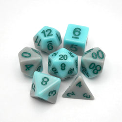 Coastal Memories - 7 Piece DnD Dice Set | Acrylic RPG Gaming Dice (ONLINE ORDER ONLY)