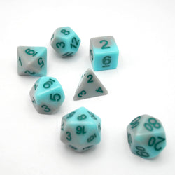 Coastal Memories - 7 Piece DnD Dice Set | Acrylic RPG Gaming Dice (ONLINE ORDER ONLY)