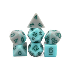 Coastal Memories - 7 Piece DnD Dice Set | Acrylic RPG Gaming Dice (ONLINE ORDER ONLY)