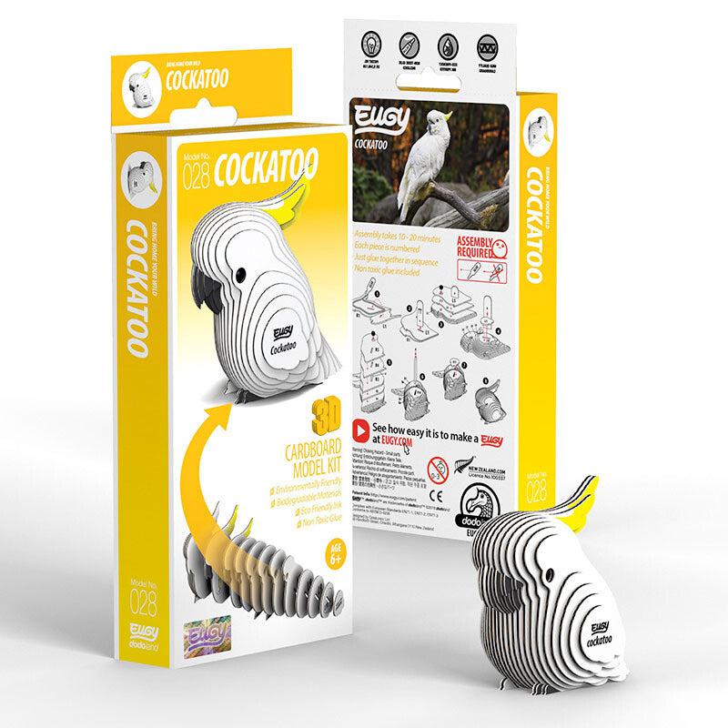 Cockatoo 3D Cardboard Model Kit Eugy (ONLINE ORDER ONLY)