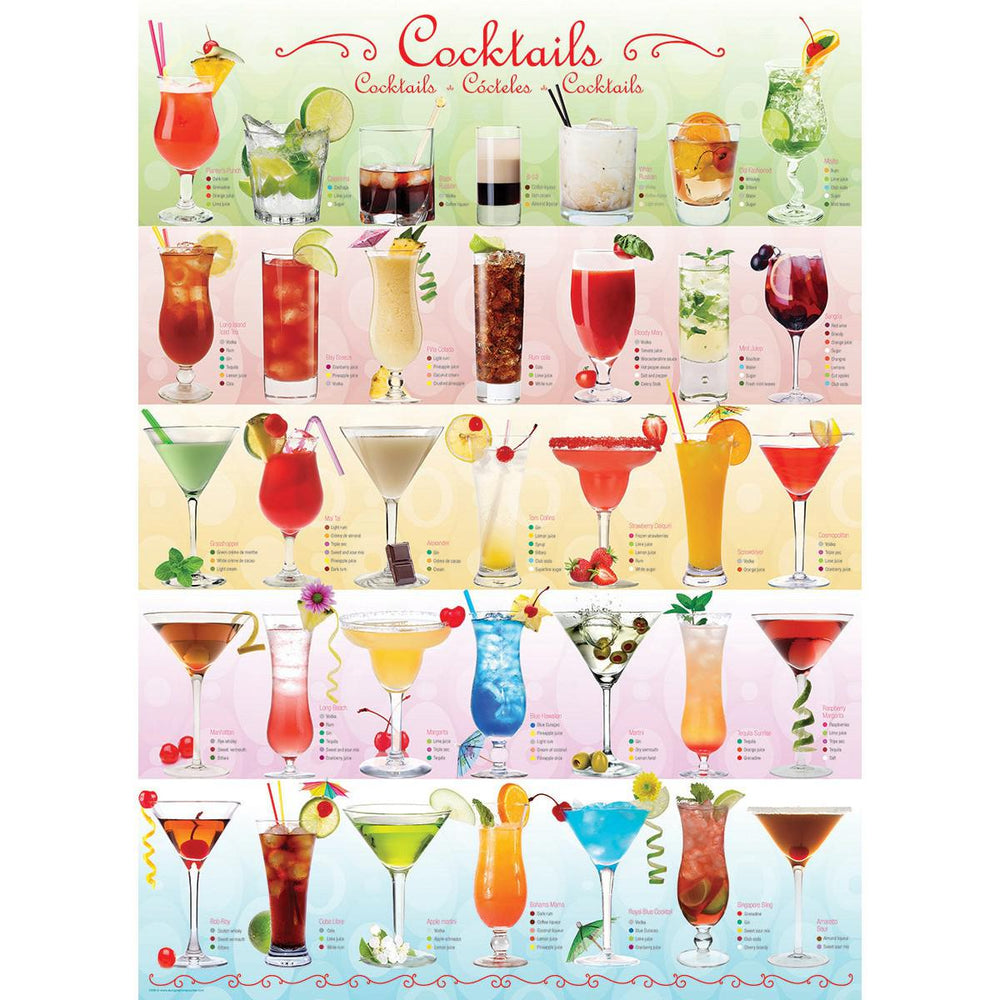 Cocktails 1000 Piece Jigsaw Puzzle Eurographics (ONLINE ORDER ONLY)