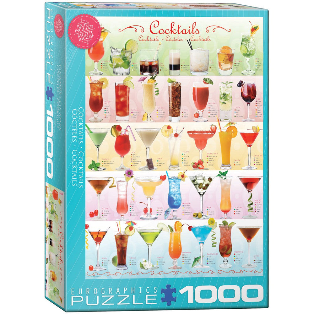 Cocktails 1000 Piece Jigsaw Puzzle Eurographics (ONLINE ORDER ONLY)