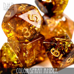 Color Spray Amber Dice Set (Online Order Only)