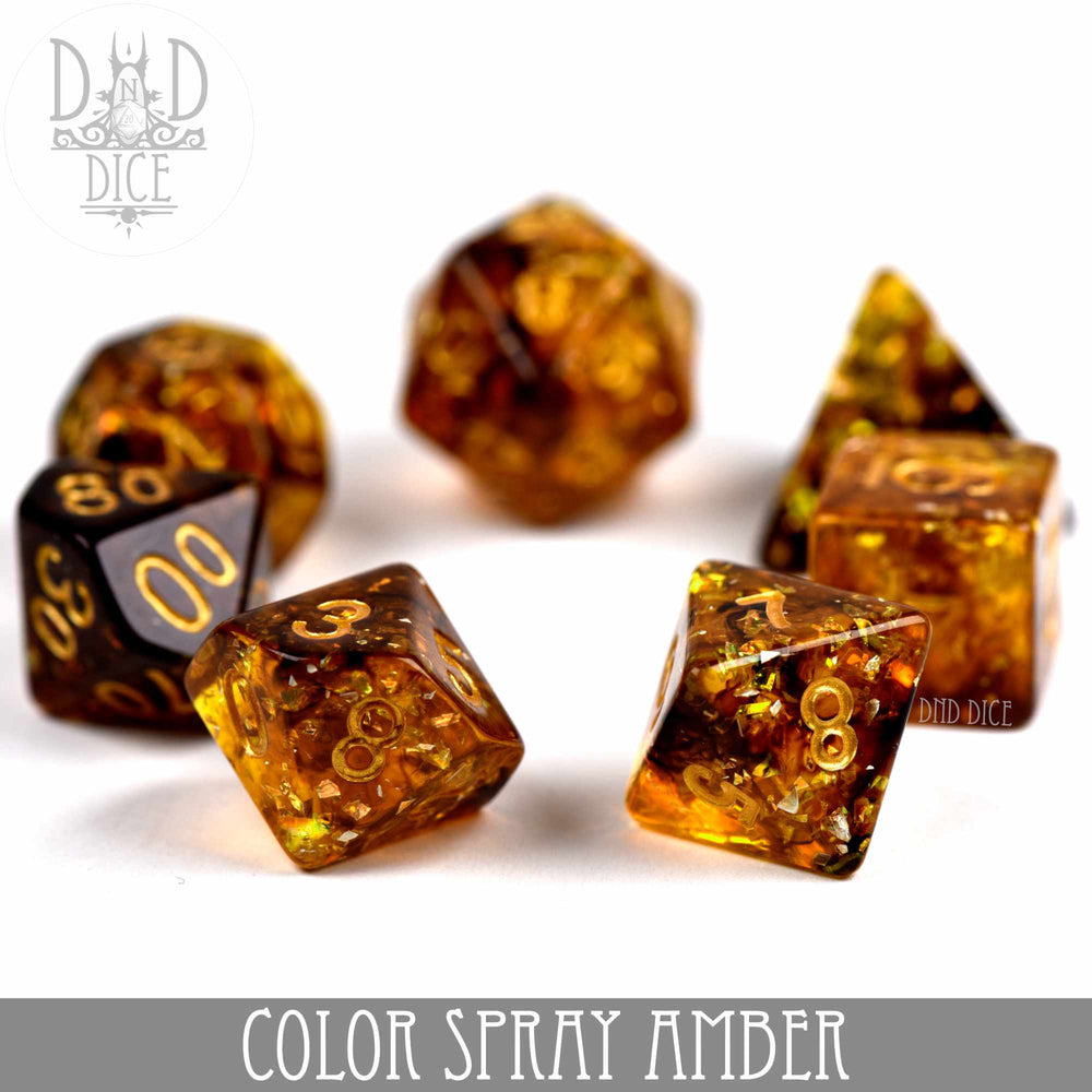Color Spray Amber Dice Set (Online Order Only)