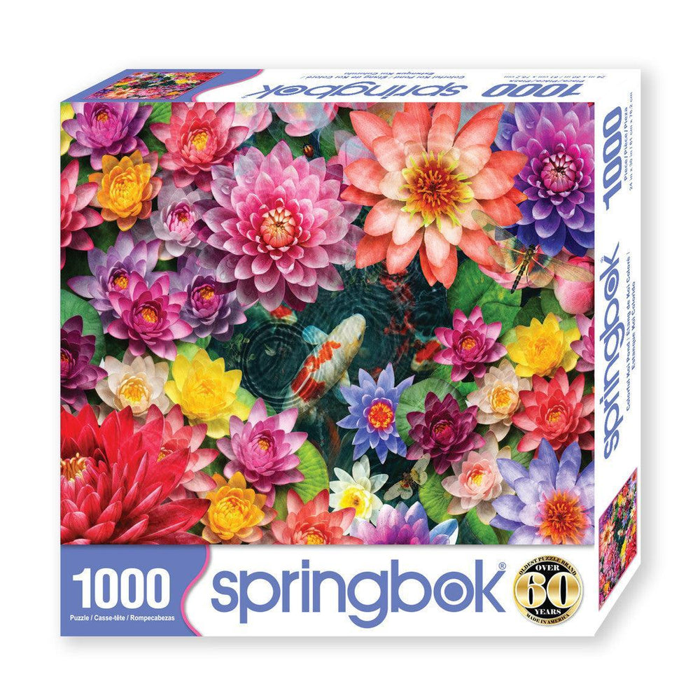 Colorful Koi Pond 1000 Piece Jigsaw Puzzle Springbok (ONLINE ORDER ONLY)