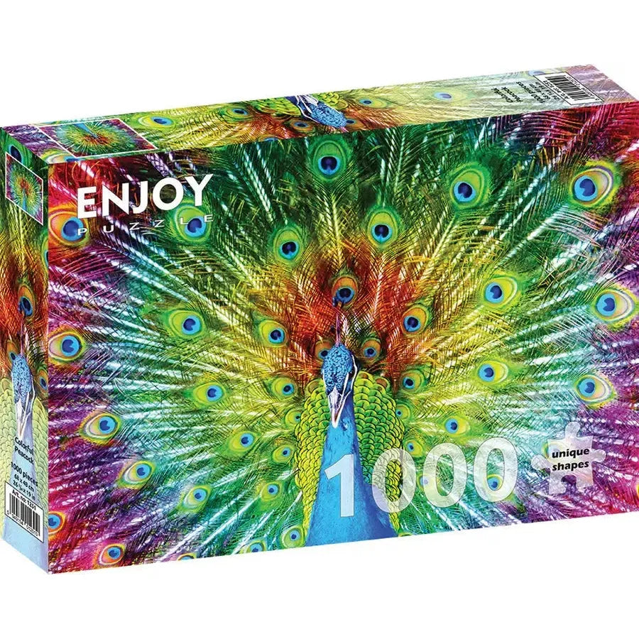 Colorful Peacock 1000 Piece Jigsaw Puzzle Enjoy (ONLINE ORDER ONLY)