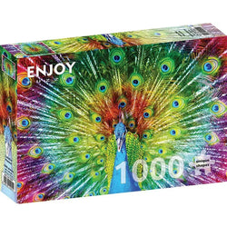 Colorful Peacock 1000 Piece Jigsaw Puzzle Enjoy (ONLINE ORDER ONLY)