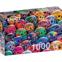 Colorful Skulls 1000 Piece Jigsaw Puzzle Enjoy (ONLINE ORDER ONLY)