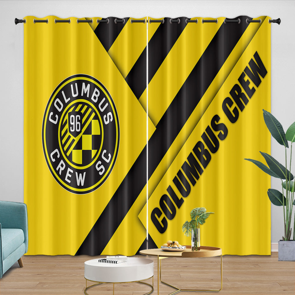 Columbus Crew SC Curtains Blackout Window Drapes Room Decoration (Online Order Only)