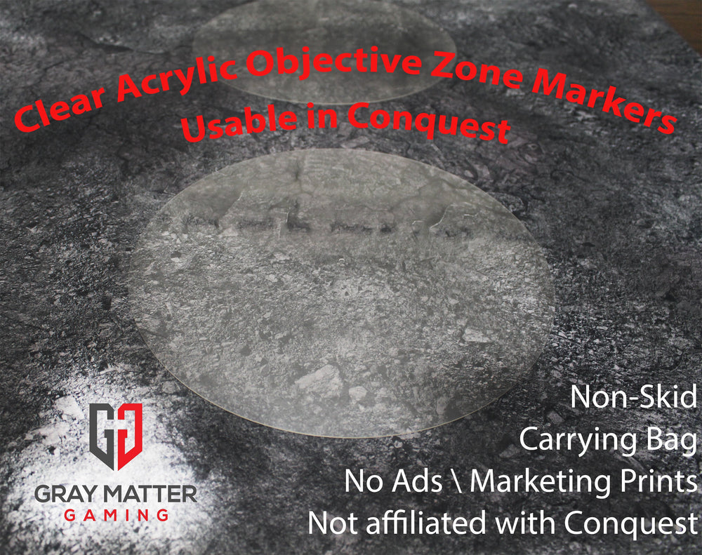 Acrylic Objective Zone Markers - For Use in Conquest (Not Official) (ONLINE ORDER ONLY)