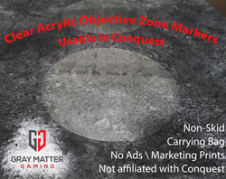 Acrylic Objective Zone Markers - For Use in Conquest (Not Official) (ONLINE ORDER ONLY)