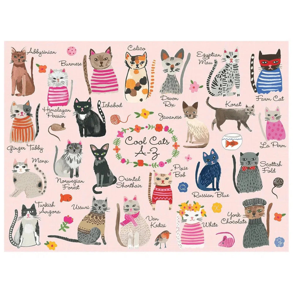 Cool Cats A-Z 1000 Piece Jigsaw Puzzle Mudpuppy (ONLINE ORDER ONLY)