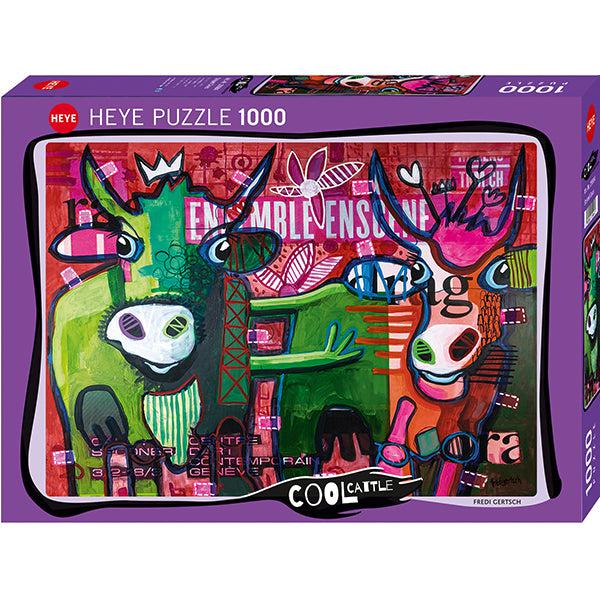 Cool Cattle Stripped Cows 1000 Piece Jigsaw Puzzle Heye (ONLINE ORDER ONLY)