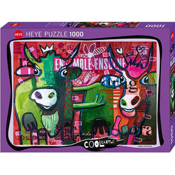 Cool Cattle Stripped Cows 1000 Piece Jigsaw Puzzle Heye (ONLINE ORDER ONLY)