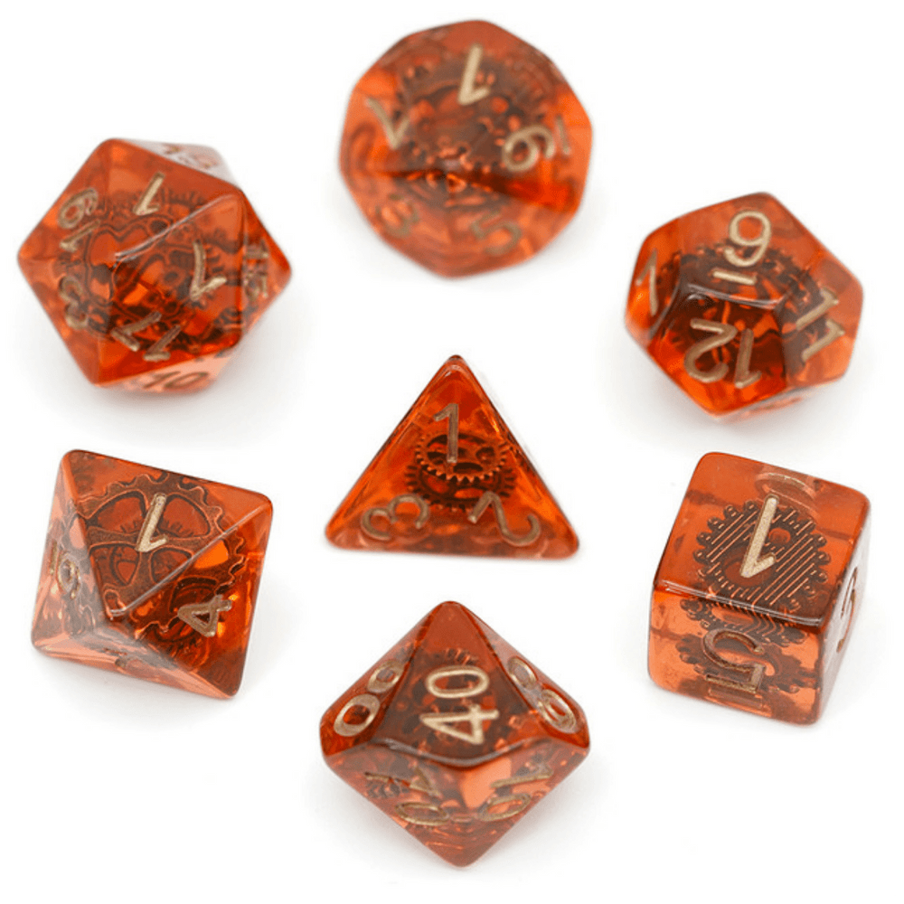 Copper Gears RPG Dice Set (ONLINE ORDER ONLY)
