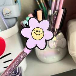Happy Flower | Waterproof Vinyl |Sticker (ONLINE ORDER ONLY)