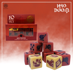 1490 Doom Dice Set | 10 Count | Buer Games (ONLINE ORDER ONLY)