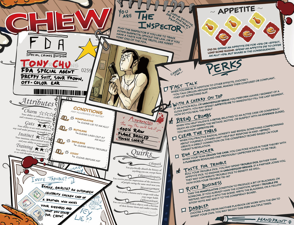 CHEW: Character Menus (RPG Supplement) (ONLINE ORDER ONLY)