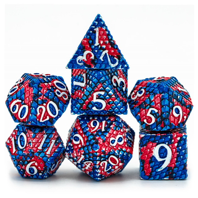 Dragon Scale: Coral Reef - Metal RPG Dice Set (ONLINE ORDER ONLY)