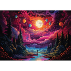 Cosmic Canvas 1000 Piece Jigsaw Puzzle Trippy